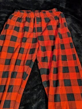Red and Black Buffalo Plaid Flannel Pajama Pants